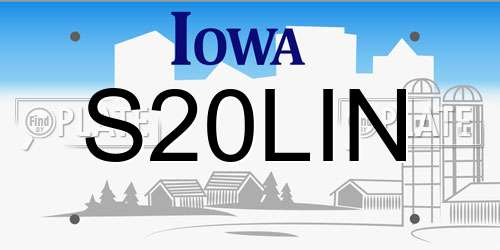 S20LIN Iowa License Plate