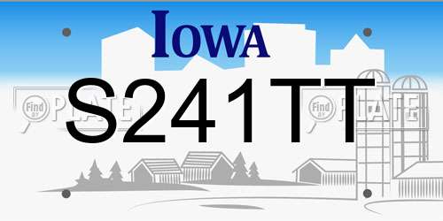 S241TT Iowa License Plate