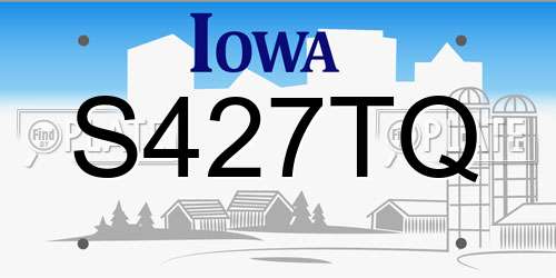 S427TQ Iowa License Plate