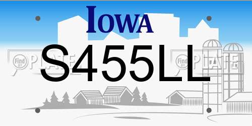 S455LL Iowa License Plate