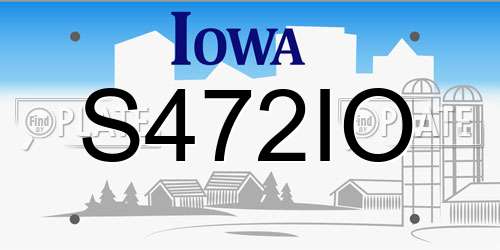 S472IO Iowa License Plate