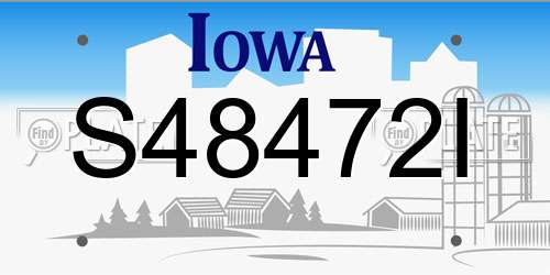 S48472I Iowa License Plate