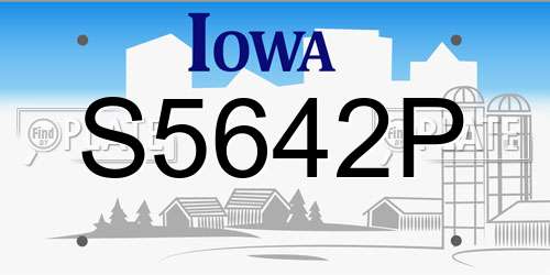 S5642P Iowa License Plate