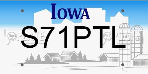 S71PTL Iowa License Plate