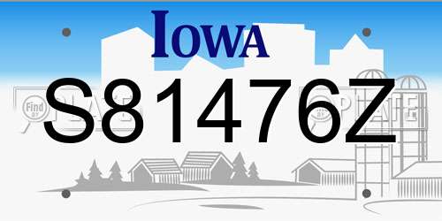 S81476Z Iowa License Plate