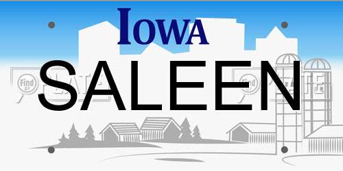 SALEEN Iowa License Plate