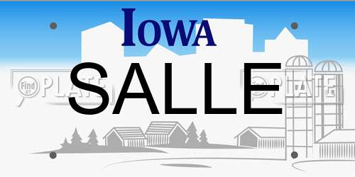 SALLE Iowa License Plate