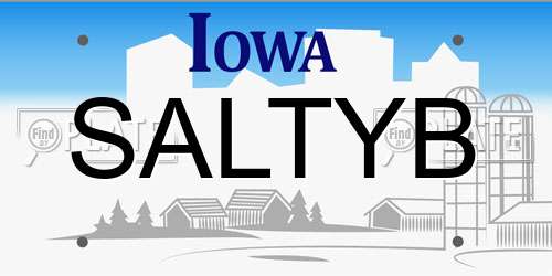 SALTYB Iowa License Plate
