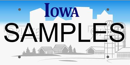 SAMPLES Iowa License Plate