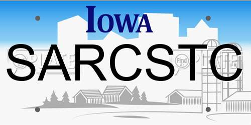 SARCSTC Iowa License Plate