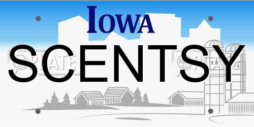 SCENTSY Iowa License Plate
