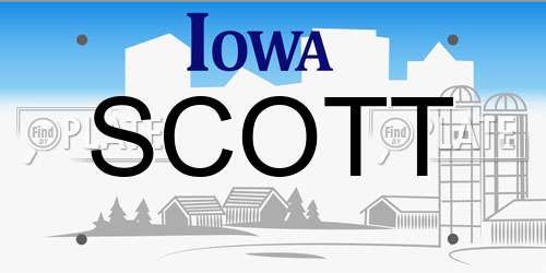 SCOTT Iowa License Plate
