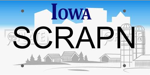 SCRAPN Iowa License Plate