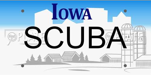 SCUBA Iowa License Plate