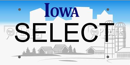 SELECT Iowa License Plate