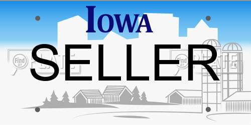 SELLER Iowa License Plate
