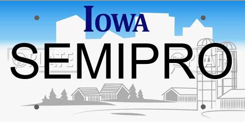 SEMIPRO Iowa License Plate