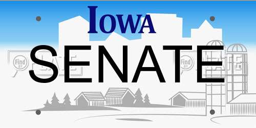 SENATE Iowa License Plate