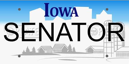 SENATOR Iowa License Plate