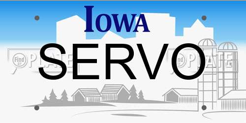SERVO Iowa License Plate