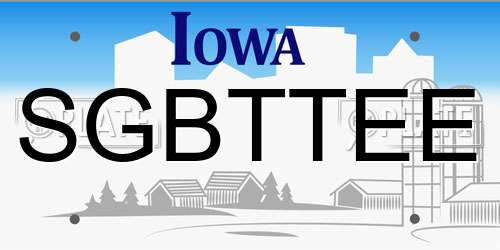SGBTTEE Iowa License Plate