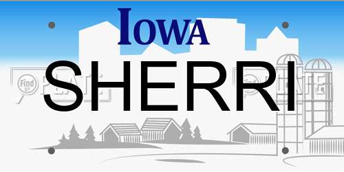 SHERRI Iowa License Plate