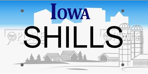 SHILLS Iowa License Plate