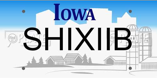 SHIXIIB Iowa License Plate