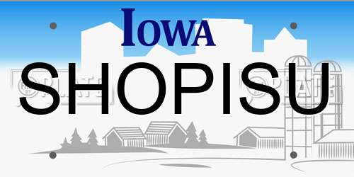 SHOPISU Iowa License Plate