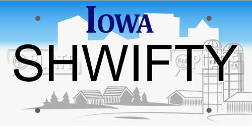 SHWIFTY Iowa License Plate