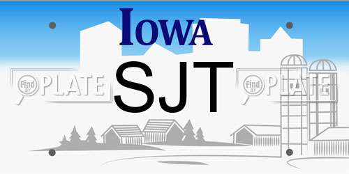 SJT Iowa License Plate