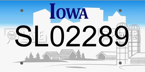 SL02289 Iowa License Plate