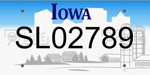 SL02789 Iowa License Plate