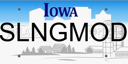 SLNGMOD Iowa License Plate