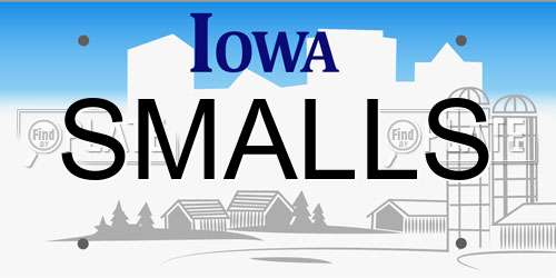 SMALLS Iowa License Plate