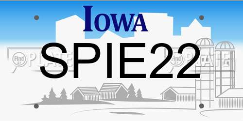 SPIE22 Iowa License Plate