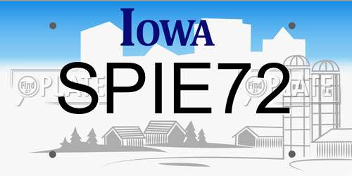 SPIE72 Iowa License Plate
