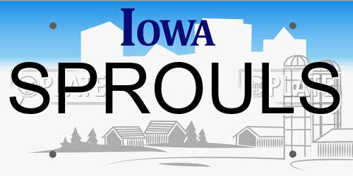 SPROULS Iowa License Plate