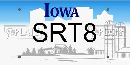 SRT8 Iowa License Plate