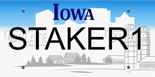 STAKER1 Iowa License Plate