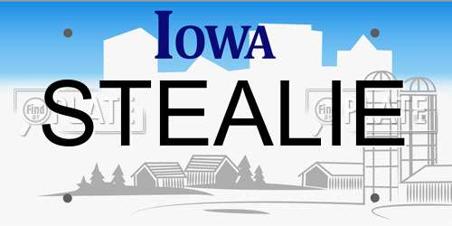 STEALIE Iowa License Plate