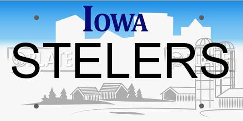 STELERS Iowa License Plate