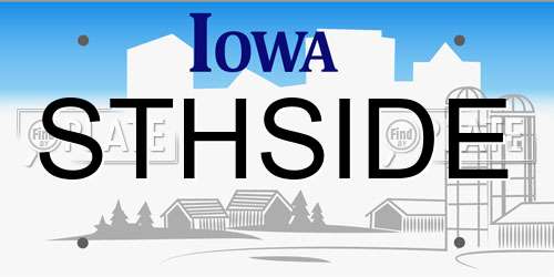 STHSIDE Iowa License Plate