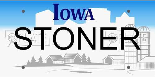 STONER Iowa License Plate