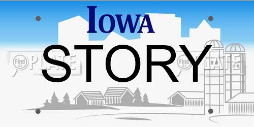 STORY Iowa License Plate