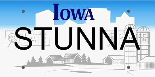 STUNNA Iowa License Plate