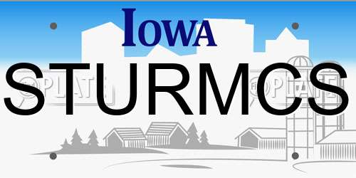 STURMCS Iowa License Plate