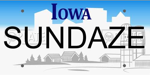 SUNDAZE Iowa License Plate