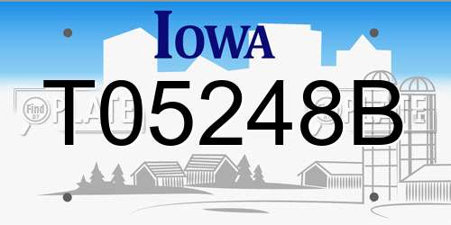 T05248B Iowa License Plate