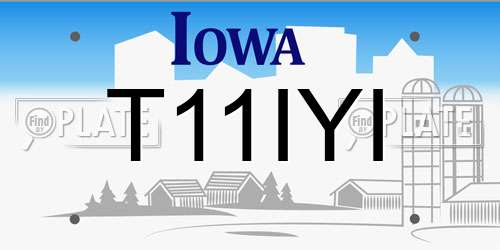 T11IYI Iowa License Plate